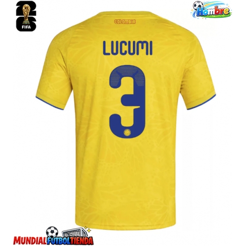 Camiseta Colombia Jhon Lucumi #3 Primera Equipación Replica Mundial 2026 mangas cortas